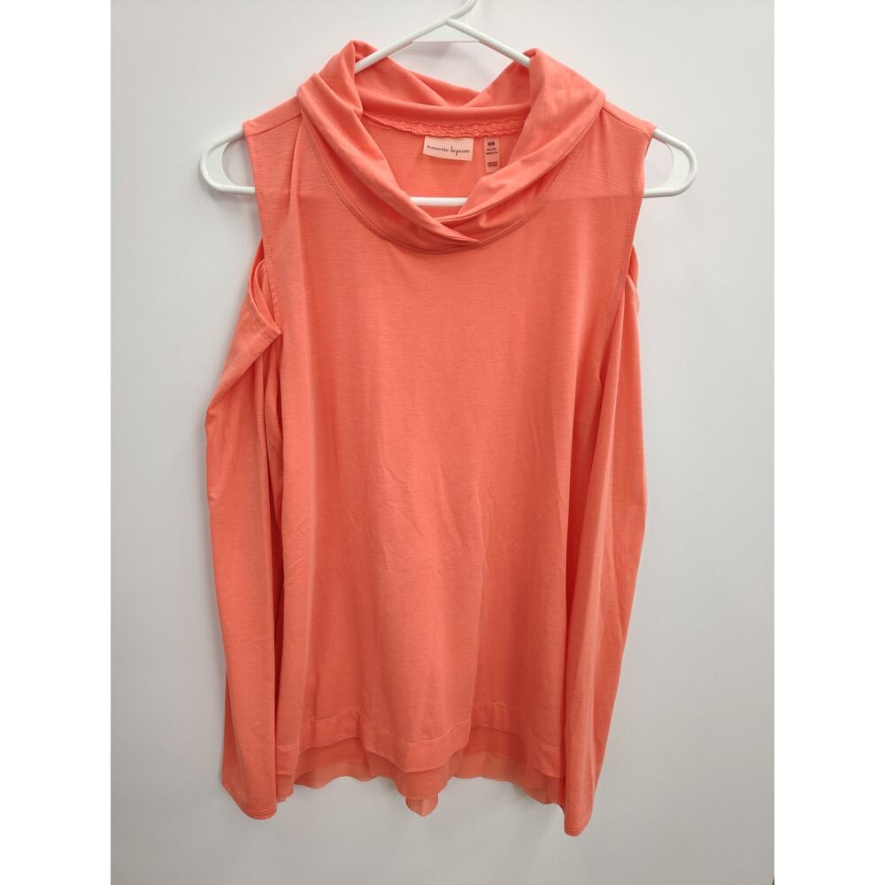 Coral Shirt that exposes shoulders